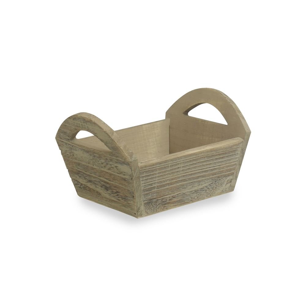 Red Hamper PT119 Oak Effect Mini Wooden Storage Tray, Wicker, Brown