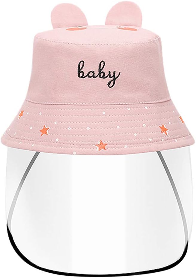 Thethys Anti-Spitting Protective Hat Dustproof Cover Hat Safety Face Shield for Kids Boys Girls Cap