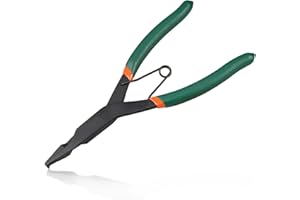 LEOONTOOL Angle Tip Lock Ring Pliers Spring Loaded 9-Inch Special Circlip Pliers Retaining Ring Pliers for Retaining Rings on