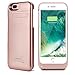 Kattiettery PowerCase-iP7Plus-RSGLD-01 Battery Charger Case For iPhone 7 Plus/6S Plus/6 Plus, Portable Charger Rechargeable External Battery Pack Charging Cases For iPhone 7/6S/6 Plus, 4000 mAh - Rose Gold