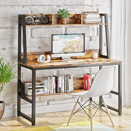 VIPEK Computer Desk with Hutch and Storage Shelves, 47 inch PC Table