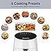 Air Fryer, Bagotte 1500W Electric Hot AirFryer Oven Oilless Cooker, LED Digital Touchscreen, Multiple Cooking Presets, Auto Off and Memory Function, Nonstick Basket, Recipes cookbook, 3.7 QT White