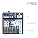 Soundcraft Notepad-8FX Professional USB Audio Interface Mixer with Lexicon Reverb, Echo & Delay Effects, and Ducking Feature - Durable Metal Build. Blue