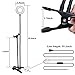 B-Land Cell Phone Holder with Selfie Ring Light for Live Stream, Flexible Mobile Phone Clip Holder Lazy Bracket Desk Lamp LED Light for Bedroom, Office, Kitchen, Bathroom (Black)