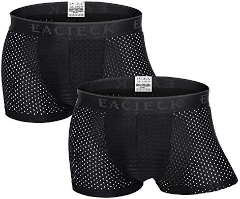 FZmix Men's Boxers Briefs Underwear Trunks Thin Mesh Breathable Basic Shorts Underpants Extremely Soft Fabric Panties 2-5 Pcs