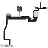 Risidamoy Power Button Flash Light Cable Replacement for iPhone 11 Pro Max | On/Off Control Fix Mic Flashlight Switch Repair with Assembly Pre-Installed Metal Bracket for 11Promax