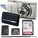 Canon PowerShot ELPH 180 Digital Camera (Silver) with 32GB Memory + CASE + CLOTH