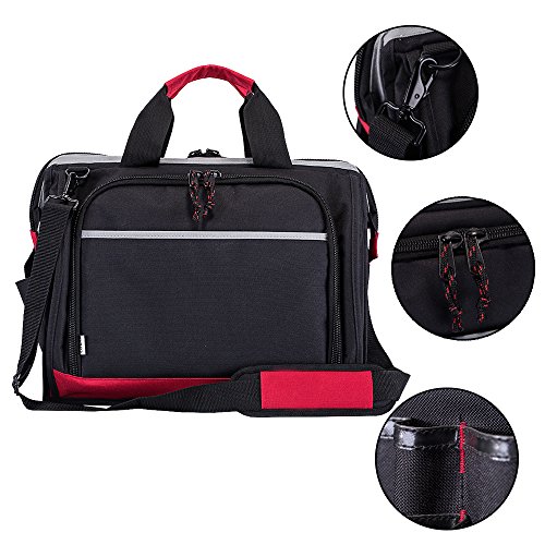 Tool Bag Organizer, 25 Pockets 16-inch Wide Mouth Rugged Tools Storage Bag for Electrician, Contractor, Plumber, Cable Repairman