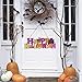 EVAIL Happy Halloween Hanging Sign Decoration Glitter Halloween Pumpkin Party Wall Sign Door Window Decorations Haunted House Yard Party Supplies Decor