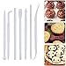 BronaGrand Set of 14 Mini Plastic Crafts Clay Modeling Tool for Shaping and Sculpting (White)