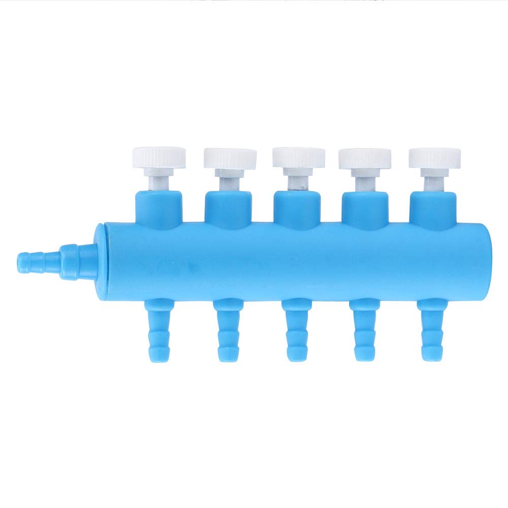 Aquarium Air Splitter Fish Tank Air Control Valve Plastic Aquarium Oxygen Distributor Fish Tank Air Pump Accessories(5 Way 1PCS)