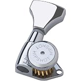 Hipshot Grip-Lock 6 inline 21mm Locking Tuners Universal Mounting Plate UMP included - Chrome