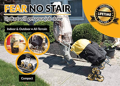 UpCart Hero Stair Climbing Dolly and Bag Combo | 140 lb Weight Capacity | Includes Bag for Groceries, Laundry, and Crafts
