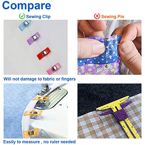 120 PCS Multipurpose Sewing Clips, Wonder Mini Clamps Clips for Sewing