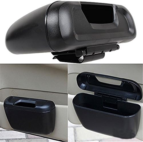 Funplaza Mini Auto Car Vehicle Plastic Trash Rubbish Can Garbage Dust Case Holder Box Bin (Black)
