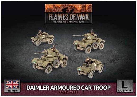 Flames of War -Daimler Armoured Car Troop - BBX61