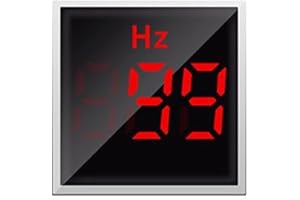 Szliyands Digital Display AC Hertz Indicator, 22mm Square Head LED Hertz Test Instrument 0Hz~99Hz Hertz Meter Monitor (Red)