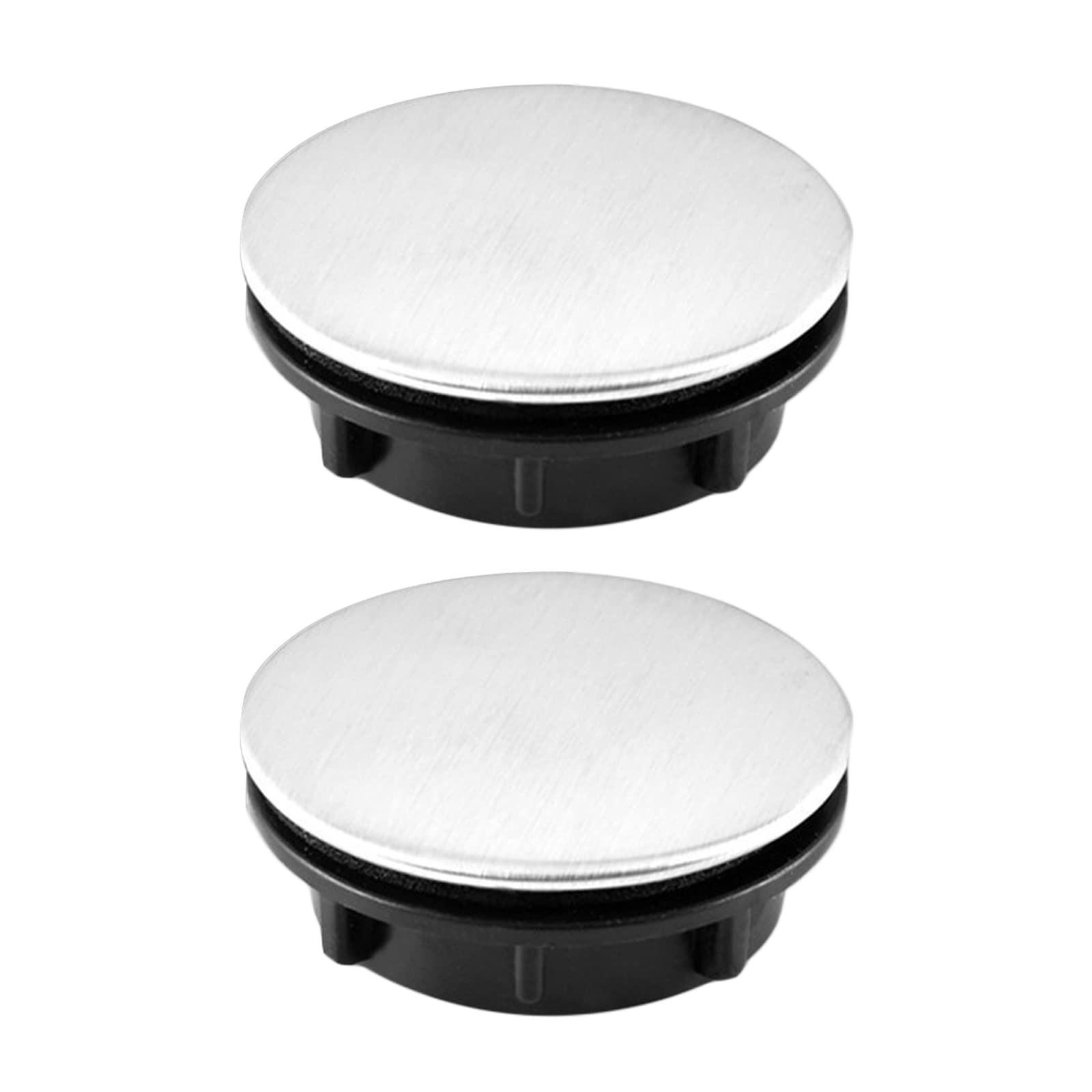 SHULLIN Pack of 2 Sink Tap Hole Cover Tap Hole Plug Universal Sink Overflow Covers Sink Tape Hole Cover Soap Dispenser Hole Cover (Installation Hole 26-30 mm)