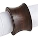 Worldexplorer Handmade Concave Wood Napkin Rings - Artisan Crafted In India (Pack Of 6)