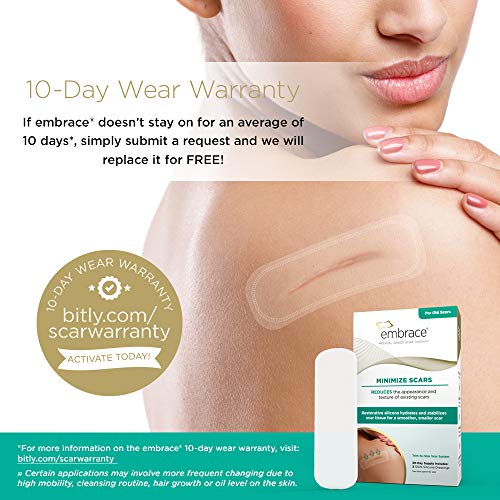 EMBRACE MINIMIZE FOR OLD SCARS, CUT-TO-SIZE LARGE (4.7″) SILICONE SCAR SHEETS, 60 DAY SUPPLY (RECOMMENDED TREATMENT)