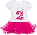 Silver Lilly Baby Girls Birthday Outfit - Cute 2-Piece Tutu Dress for Toddlers (Hot Pink, 2 Year Old)