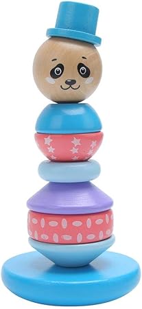 Amazon 積み重ねるおもちゃ 安全で健康的な子供たち積み重ねるおもちゃ 赤ちゃんのために Panda はめこみ 形合わせ おもちゃ