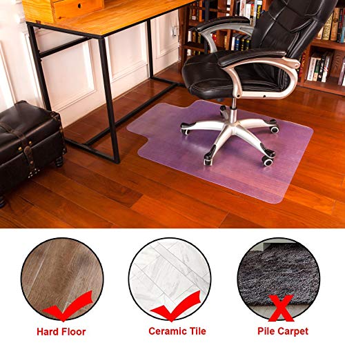 mysuntown Mysuntown Office Chair Mat for Hardwood Floor, Home Office Floor Protectors for Gaming Computer Chair Anti-Slip Desk Floor Mats 36'' x 48'' (Chair mat) - Thumbnail 3