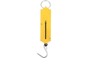 VALICLUD Spring Fish Scale, Portable Fishing Scale with Hook Large Handle Hanging Luggage Scale Handheld Aluminum Tube Weigher