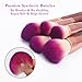 DIOLAN 17pcs Professional Makeup Brushes Set for Foundation Blending Blush Concealer Eye Shadow, Cruelty-Free Synthetic Fiber Bristles, Travel Makeup bag Included, Glitter Purple