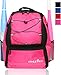 Athletico Youth Baseball Bag - Bat Backpack for Baseball, T-Ball & Softball Equipment & Gear | Holds Bat, Helmet, Glove | Fence Hook (Pink)