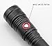 WindFire T28 CREE L2 Super Bright 2000 Lumens Rechargeable LED Flashlight Torch High Powered Spotlight with 5 Modes for Daily Use Outdoor Camping, Hiking, Riding, Climbing (No Battery included)