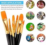 Vicloon 10Pcs Paint Brushes Set Nylon Hair Professional Art Brushes view 4
