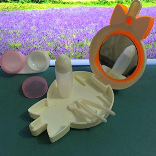 AMA(TM) Portable Mini Contact Lens Case Glasses Box Travel Kit Easy Carry Mirror Container Holder (Random) - Thumbnail 5