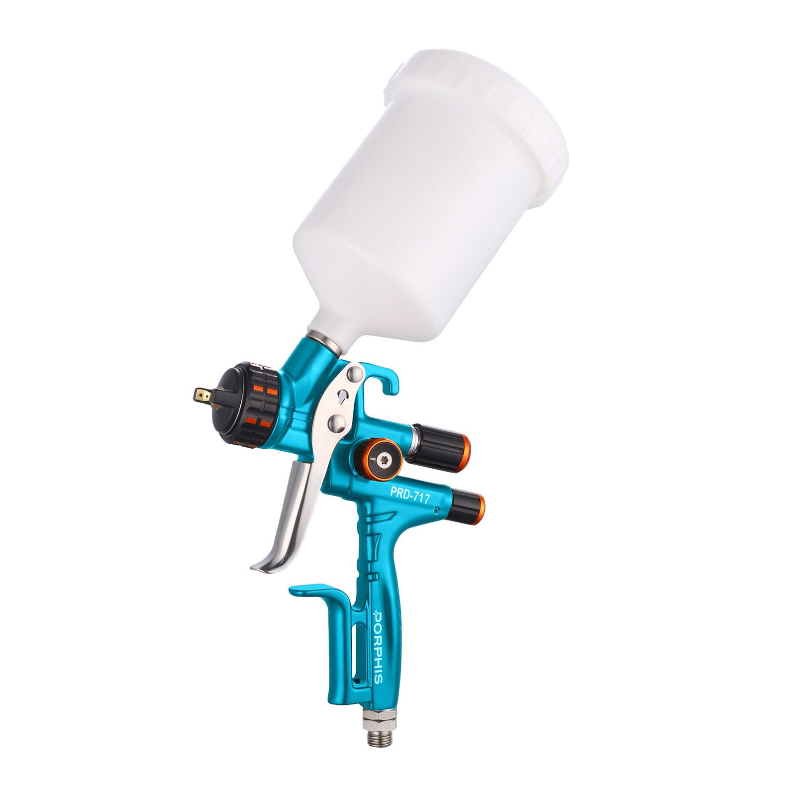 Photo 1 of PORPHIS Paint Spray Gun PRD-717 VS Type with Split Nozzle 1.3mm Automotive Refinishing Spray Gun, Blue