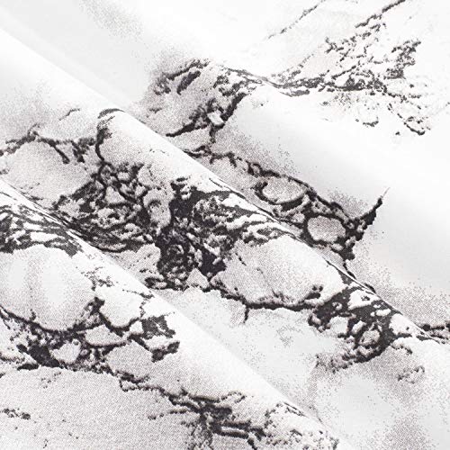 image for Wake In Cloud - Marble Comforter Set, Gray Grey Black and White Patter