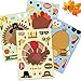 Thanksgiving Stickers for Kids, 24 Sheets Make a Turkey Face Sticker Bulk Turkey Stickers Thanksgiving Crafts Games Activities for Kids Party Favors Supplies Gifts