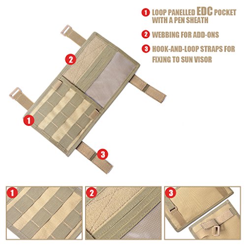 Tactical Molle CD/DVD Portable Carry Wallet Holder Pouch Sunshade Storage Bag (Brown) - Thumbnail 4