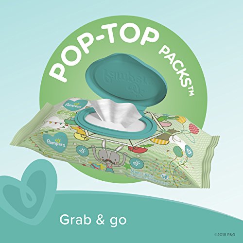 Pampers Baby Wipes Complete Clean Unscented 7X Pop-Top Packs, 504 Count