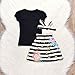 Baby Girls Clothes Letters“Big Sister”Printed Romper Tops+Floral Striped Pants+Hat Outfits Set (Black, 2-3T)