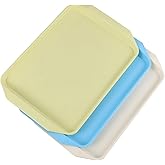 Yuright 3 Pack Rectangular Fast Food Trays, Plastic Serving Tray for Home Restaurant