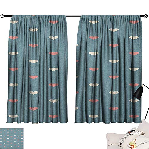 Josepsh Geometric Indoor Darkening Curtains Valentines Day