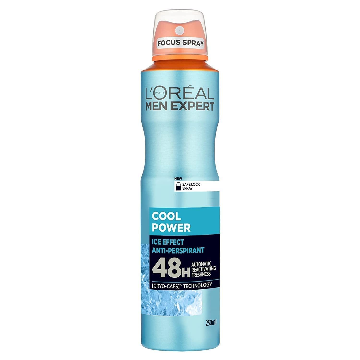 L’Oréal Paris men expert Cool Power 48H Anti-Perspirant Ice-Effect Spray Deodorant
