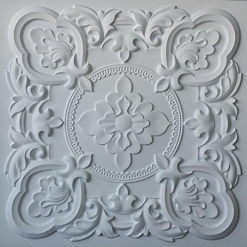 PLASTDECOR Tin Ceiling Panels in Faux finishes White matt PL30 Pack of 10pcs