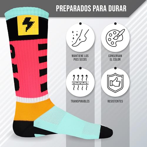in s(h)ock Barcelona Sports Socks for Men and Women – Seamless Long Socks – Ideal for Cycling, Running, Paddle, Basketball and Daily Workouts