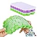 Ice Cube Trays Silicone DaCool Ice Mold with Lids 2 Packs 74 Cubes Totally Easy-Release Flexible Spill-Resistant Stackable Durable BPA Free Stackable Durable and Dishwasher Safe - Green & Purple