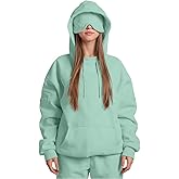 Esesoul Unisex Airplane Mode Travel Hoodie with Eye Mask Oversized Pullover Sweatshirt for Airplane & Daily Wear