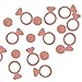 TMCCE Bachelorette Confetti Rose Gold Circle Ring for Wedding Party Bridal Shower Engagement Decorations