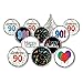 90th Birthday Party Favor Stickers - Multi-Colored (324 Count)