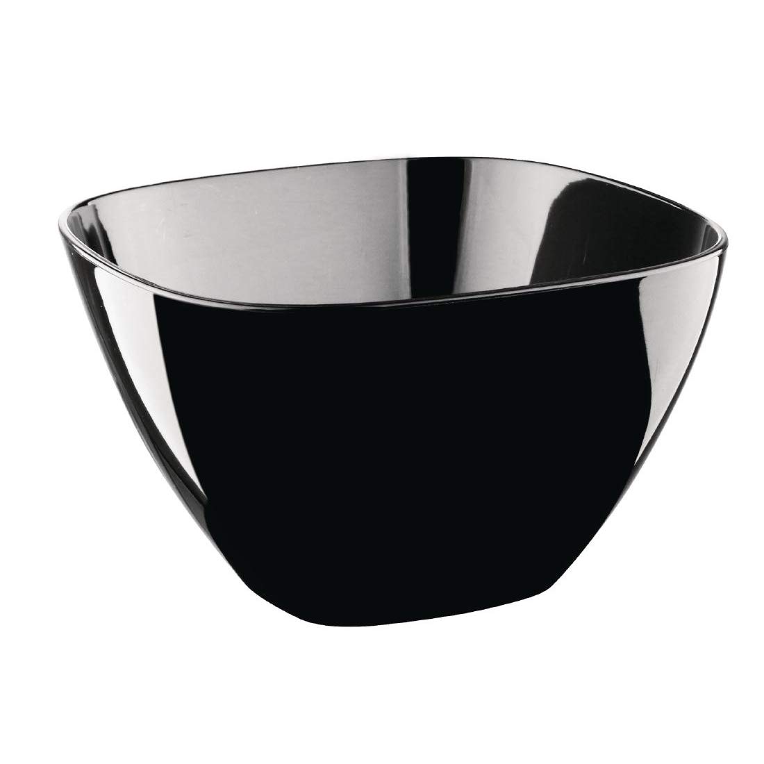 Kristallon CM551 Polycarbonate Square Bowl, Black, 100mm x 100mm, Pack of 12