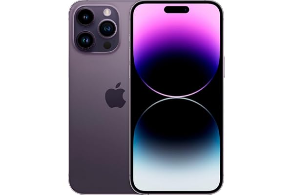 Apple iPhone 14 Pro Max, 128GB, Deep Purple - Unlocked (Renewed)